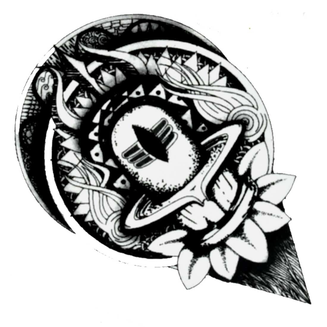 AFH Lord Shiva Shivling Waterproof Temporary Tattoo Stickers - Religious Body Art for Men & Women - Festival, Yoga & Spiritual Occasions