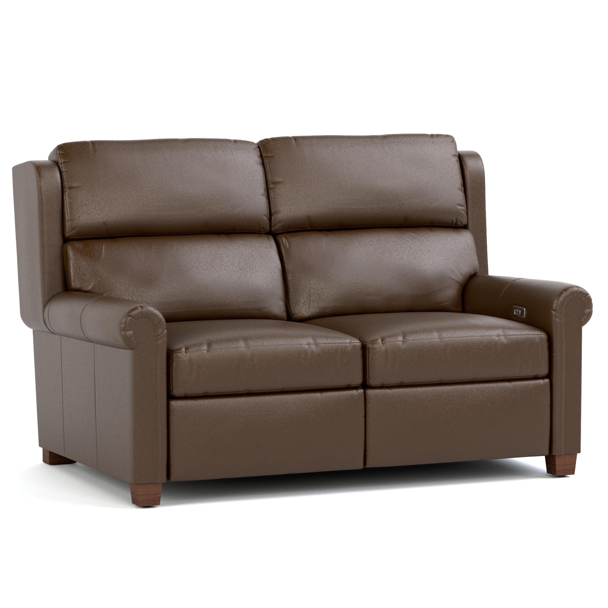 Woodlands Small Roll Arm Motion Loveseat - Compact Reclining Sofa for Small Spaces | Perfect for Apartments, Dorms & Cozy Living Rooms