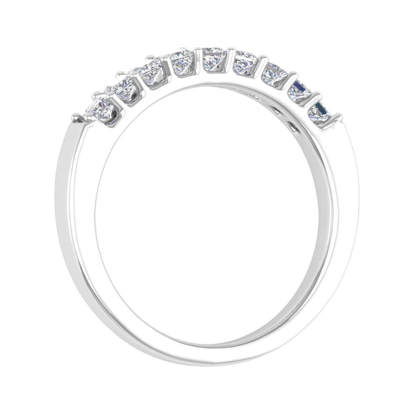 1/2 Carat Princess Cut Diamond Wedding Band Ring in 14K Gold - Elegant Bridal Jewelry for Engagement, Anniversary & Special Occasions