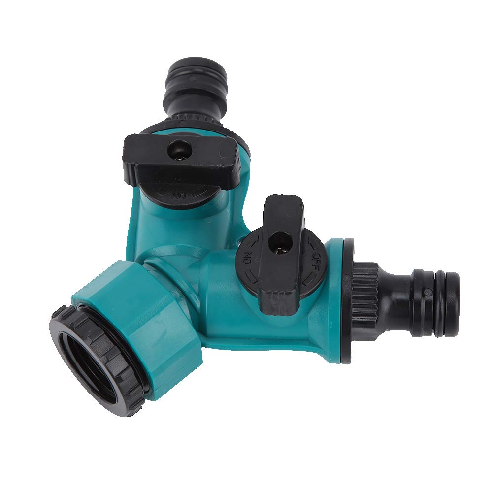 Joyzan 2-Way Garden Hose Splitter - Leak Proof Plastic Water Connector Faucet Y Valve Spigot Adapter for Outdoor/Indoor Gardening, Lawn Irrigation & Flower Planting - Perfect for Watering Plants, Washing Cars & Connecting Multiple Hoses