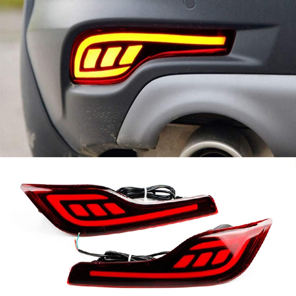 2Pcs LED Rear Bumper Reflector Brake Tail Fog Light Lamp for Honda CRV 2017-2021 - High Visibility Safety Lights for Night Driving & Bad Weather Conditions