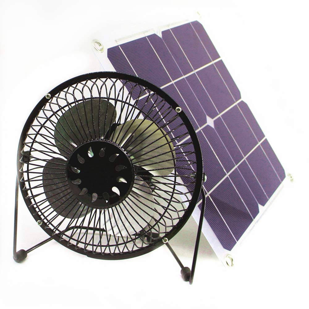 6 Inch Solar Powered Fan - Portable Ventilation for Caravan, Camping, Home Office, Outdoor Travel & Fishing - Ideal for Hot Weather & Small Spaces