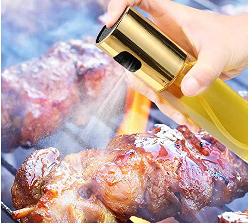 WOIWO 2 Pack Glass Oil Spray Bottle for Cooking - Leakproof BBQ Oil Dispenser with Pressure Pump for Vinegar, Soy Sauce & Salad Dressing - Perfect for Grilling, Baking & Kitchen Use