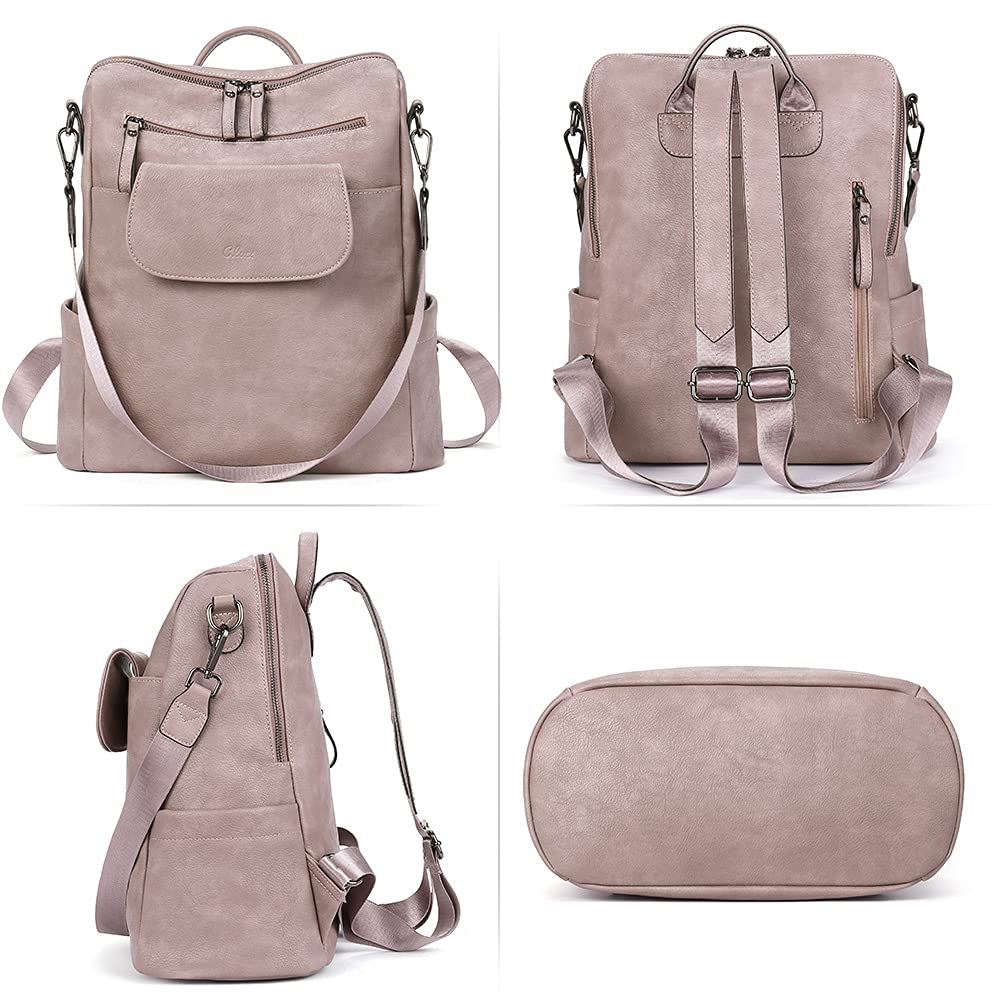 CLUCI Women's Leather Backpack Purse - Anti-Theft Travel Bag for Work & Commute
