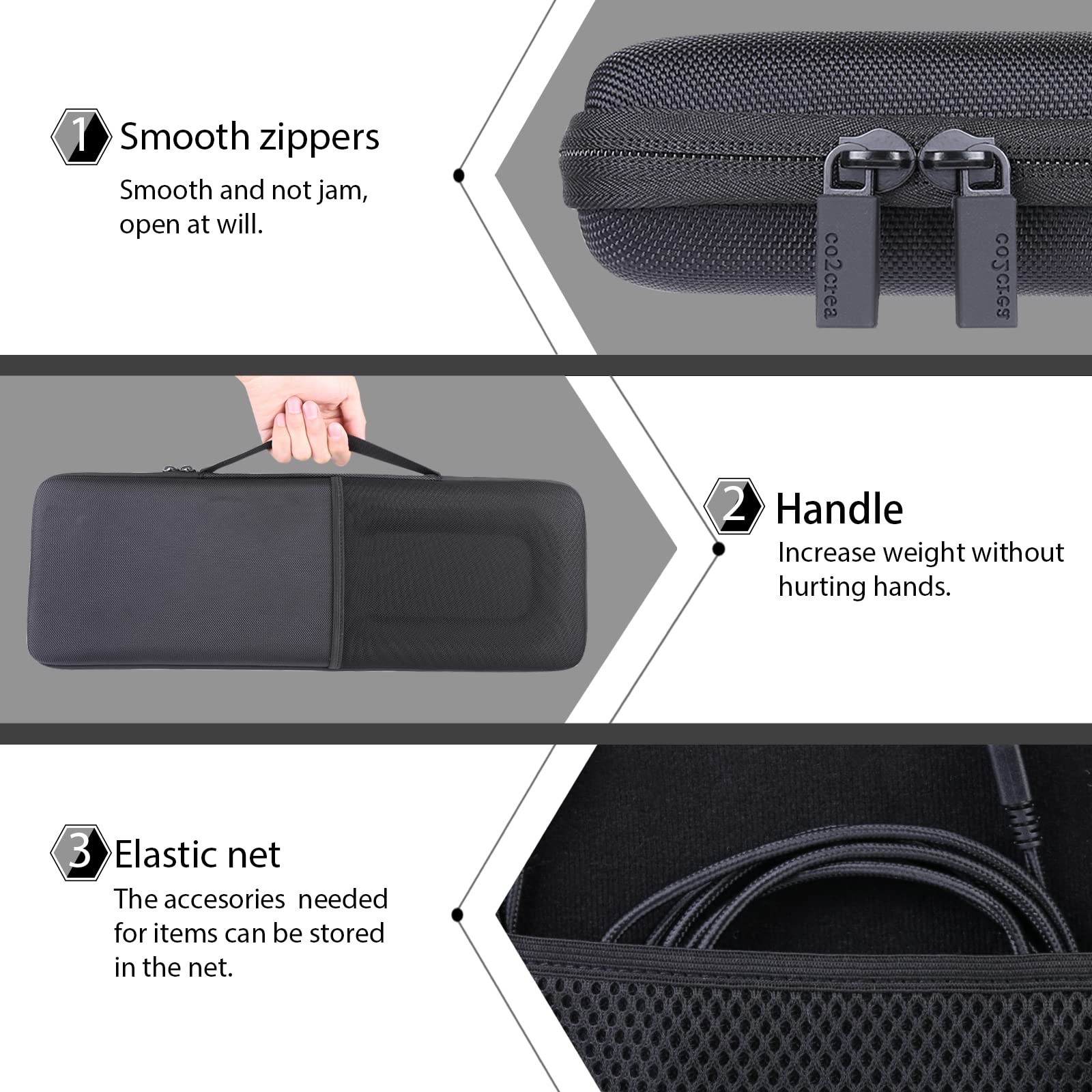 CO2CREA Hard Travel Case for Logitech G915 Pro TKL Lightspeed Mechanical Gaming Keyboard - Perfect for Travel & Storage