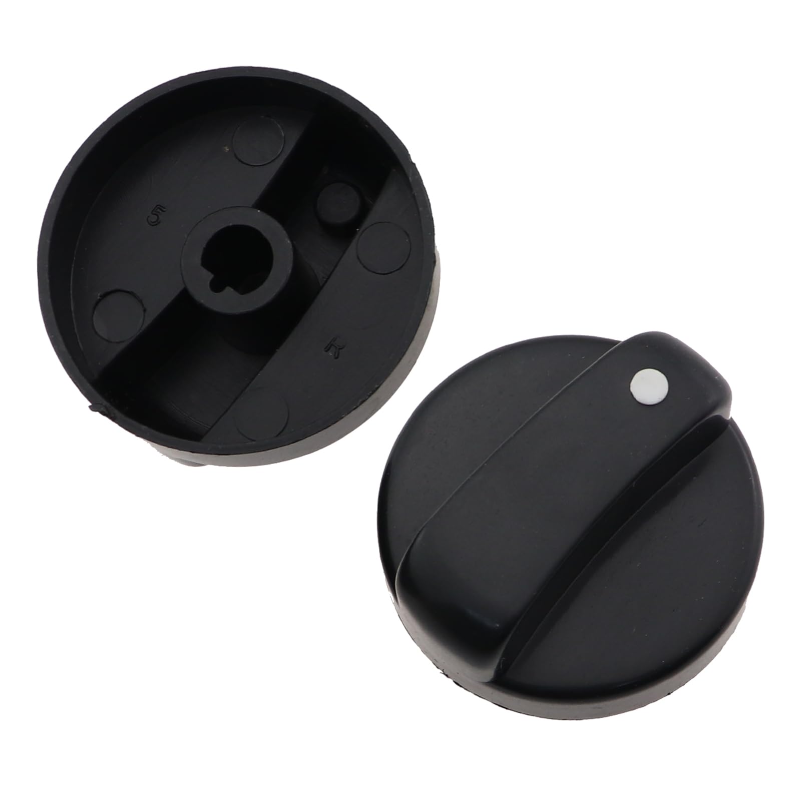 4PCS 1.7 Inch Universal Black Patio Heater Control Knob Replacement - Durable Plastic Gas Cooktop Knob Protector for Fireplaces, Gas Grills & Outdoor Heating (Perfect for Backyard, Deck & Patio Use)