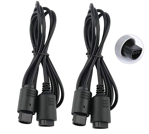 Nintendo 64 N64 Controller 2-Pack - Black Gamepad Joypad with Extension Cables for Enhanced Gaming Experience | Perfect for Multiplayer Retro Gaming & Classic N64 Console