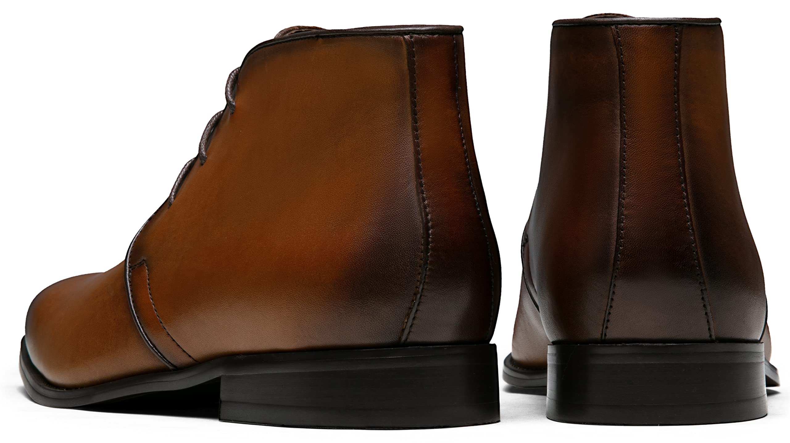 Premium Men's Leather Dress Boots - Classic Retro Ankle Chukka Boots for Polished Style | Office, Casual & Formal Occasions