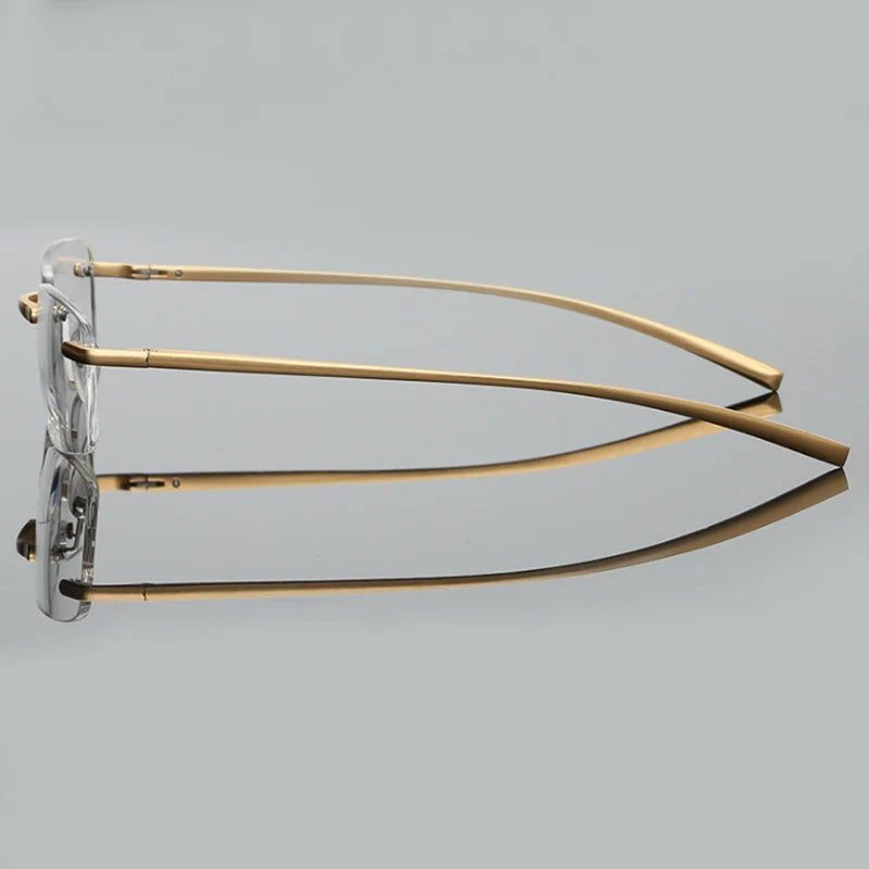 Belmon Unisex Rimless Square Aluminum Magnesium Bifocal Reading Glasses - Lightweight & Durable for Computer Work, Reading, and Office Use (Model RS341)