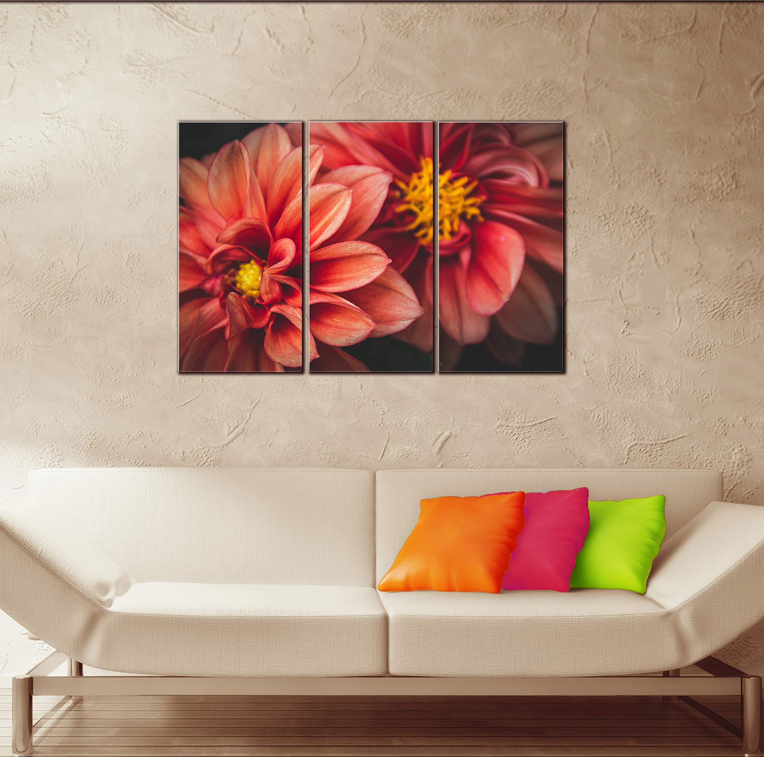 3-Piece Romantic Floral Canvas Wall Art Set - Flowers Theme Painting Poster for Home Decor (22x33 in) - Perfect for Kitchen, Dining Room & Bedroom Aesthetic