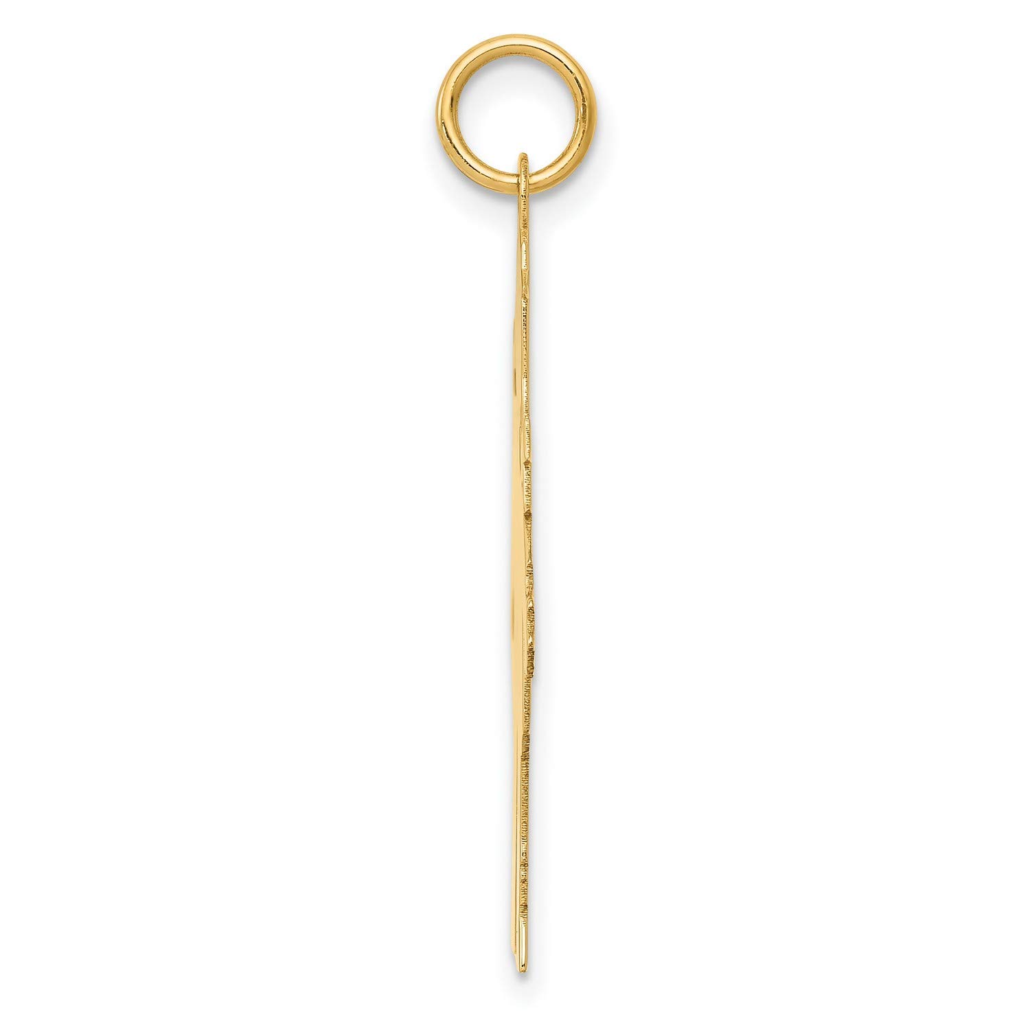 14K Yellow Gold Plain Polished Large Girl Charm Pendant - 28mm x 19mm - Dainty Jewelry Gift for Women, Girls, Teens - Perfect for Necklaces, Bracelets & Special Occasions