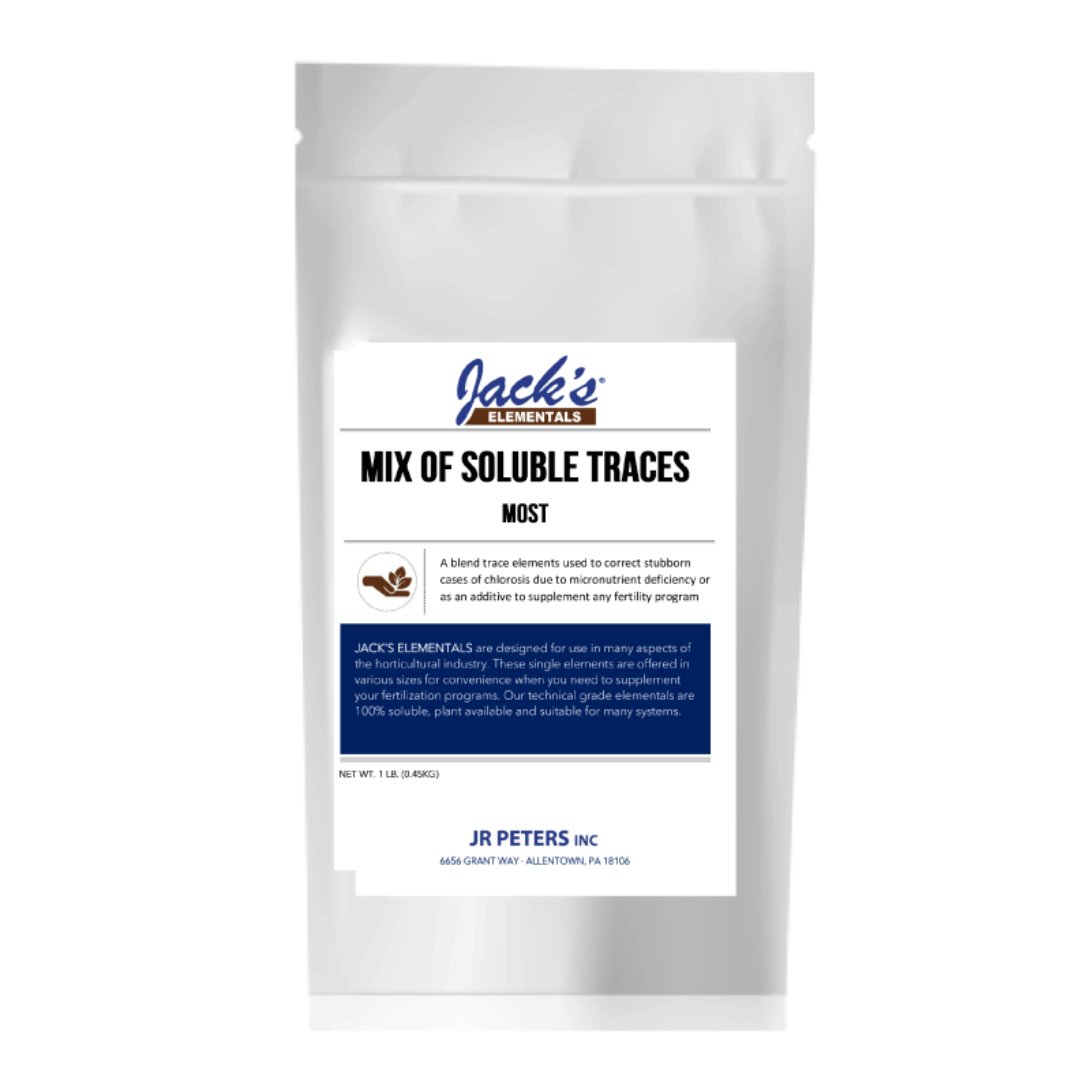 Jack's Nutrients Mix of Soluble Traces - Premium Plant Fertilizer for Hydroponics & Soil Gardens | Essential Micronutrient Supplement for Healthy Growth | Ideal for Indoor Plants, Vegetables, and Flowers
