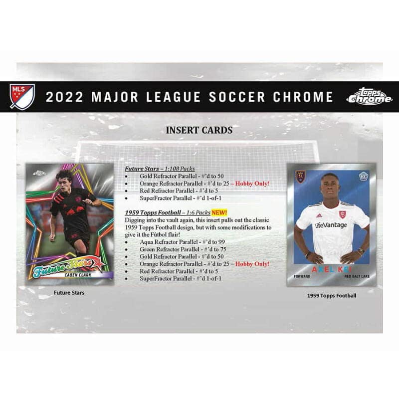2022 Topps MLS Chrome Hobby Box - 18 Packs (4 Cards Each) with 1 Guaranteed Autograph - Collectible Soccer Trading Cards for Fans & Investors - Perfect for Card Collecting, Gifts, and Sports Memorabilia Displays