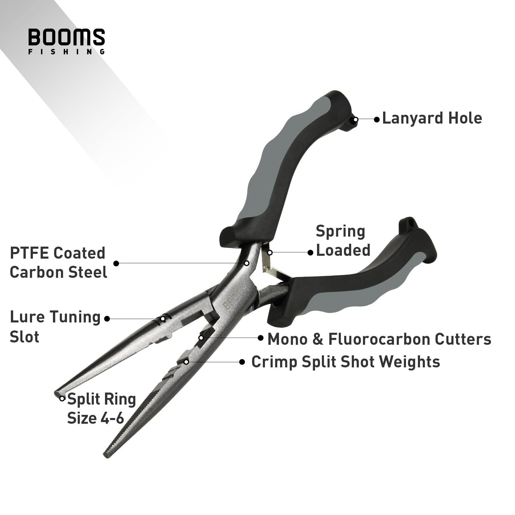 Booms Fishing F03 Needle Nose Fishing Pliers - 9