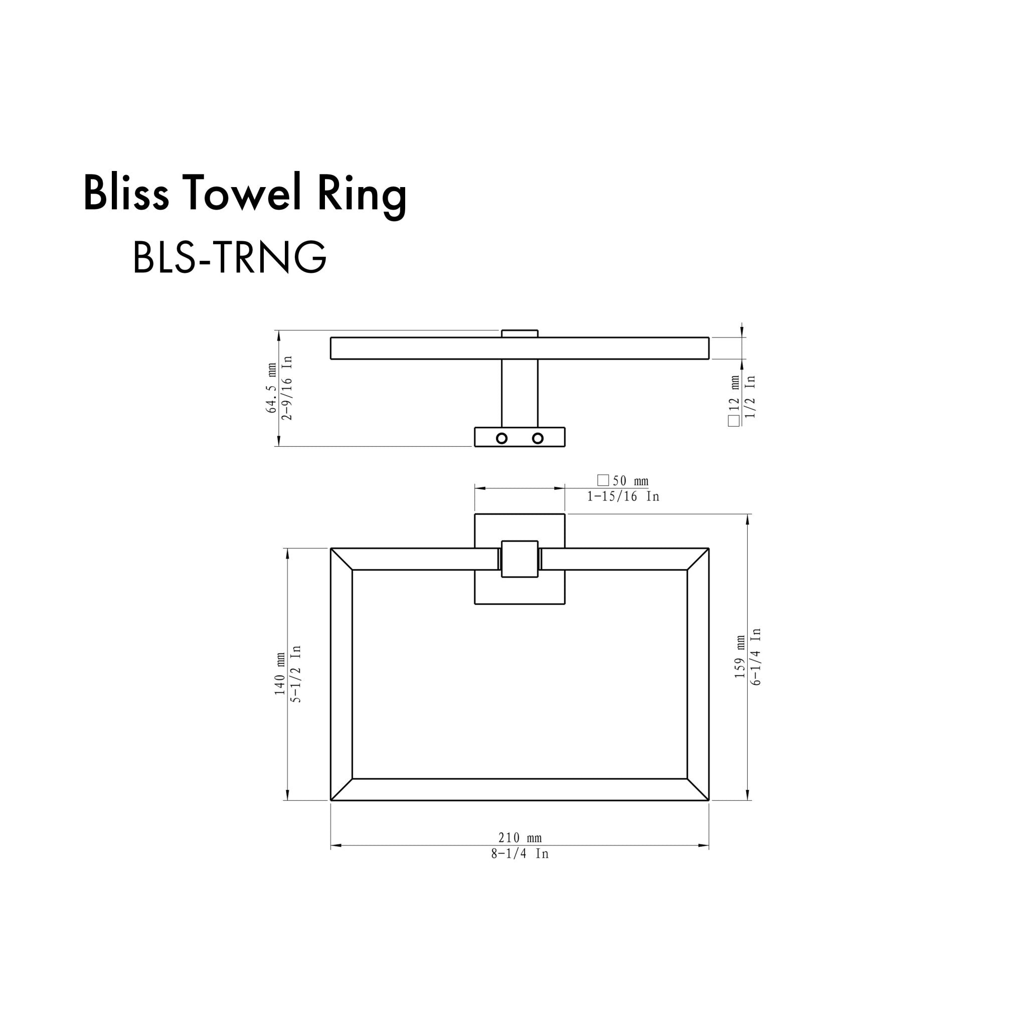 ZLINE Bliss Champagne Bronze Towel Ring - Elegant Bathroom Accessory for Modern Homes (BLS TRNG CB) | Perfect for Spa-Like Bathroom Decor & Guest Bathrooms