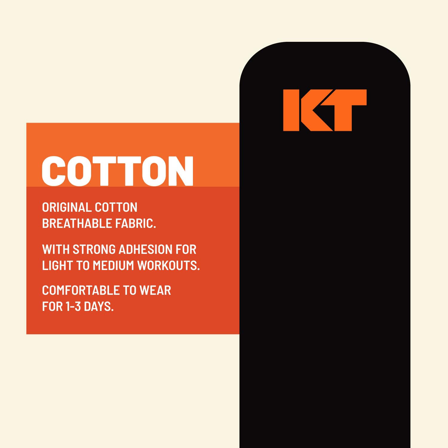 KT Tape Original Cotton Elastic Kinesiology Athletic Tape - 20 Precut Strips (10
