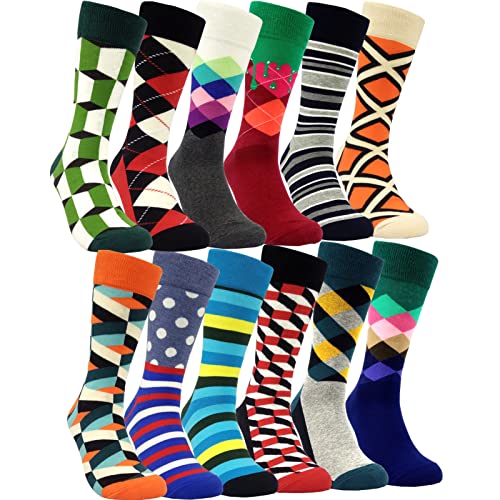 12 Pairs - Mixed Colorful Pattern Assorted