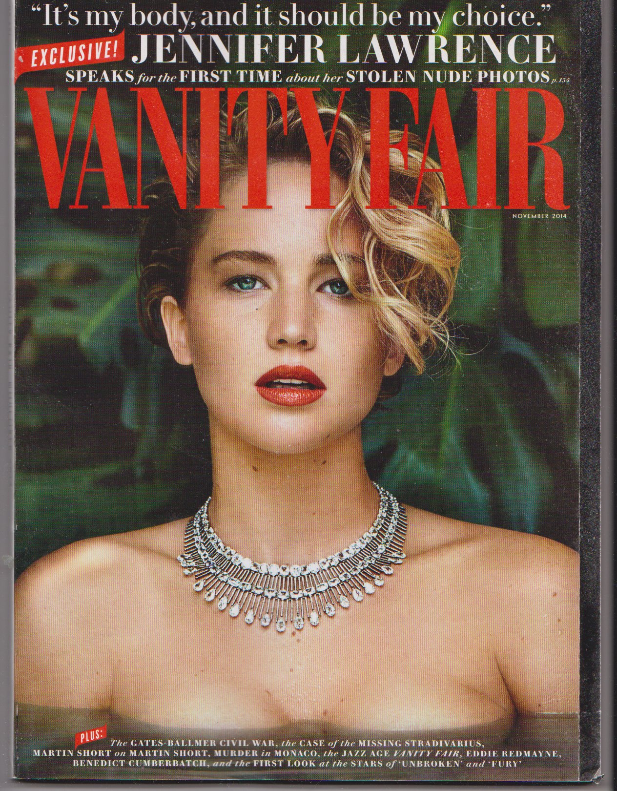 Vanity Fair Magazine November 2014 Issue - Fashion, Celebrity & Culture - Perfect for Collectors and Pop Culture Enthusiasts