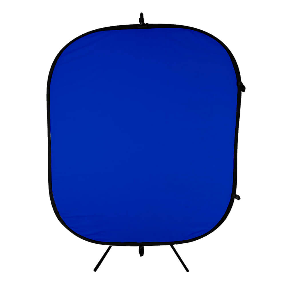 2x2.3m Blue/Grey Collapsible Photography Backdrop with Stand & Clamp Kit - Perfect for Portrait, Product, and YouTube Video Shooting