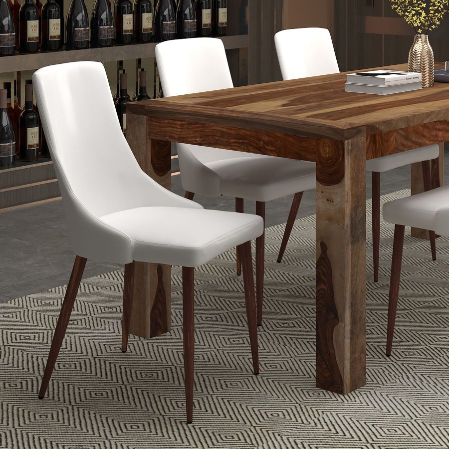 Stylish Faux Leather Dining Chair - Cora Design for Modern Home & Restaurant Decor | Comfortable PU Leather Seat for Kitchen, Dining Room & Office