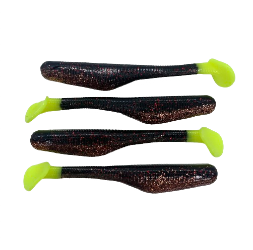 Down South Lures Burner Shad 3.5 - Premium Soft Plastic Fishing Bait for Bass, Walleye & Trout | Ideal for Freshwater & Saltwater Fishing