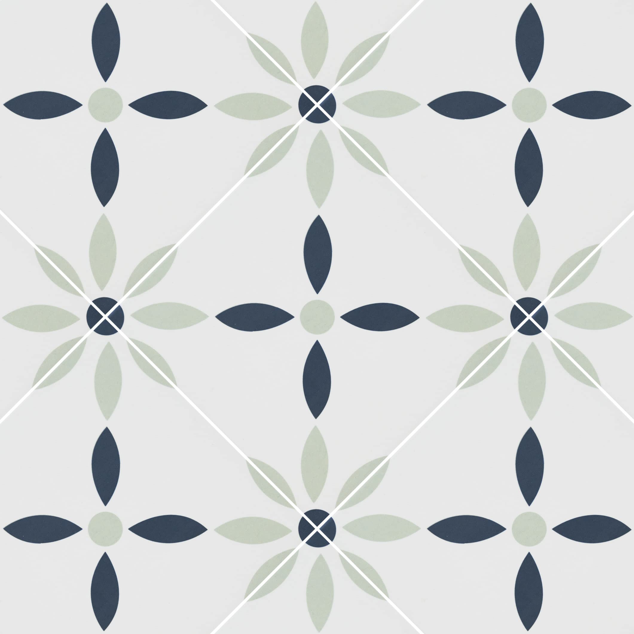 MSI Greta 8x8 Inch Encaustic Matte Porcelain Tile - Waterproof Floor & Wall Tile for Bathroom, Kitchen Backsplash, Shower, and Accent Wall - Perfect for Modern Home Decor, Commercial Spaces & DIY Projects