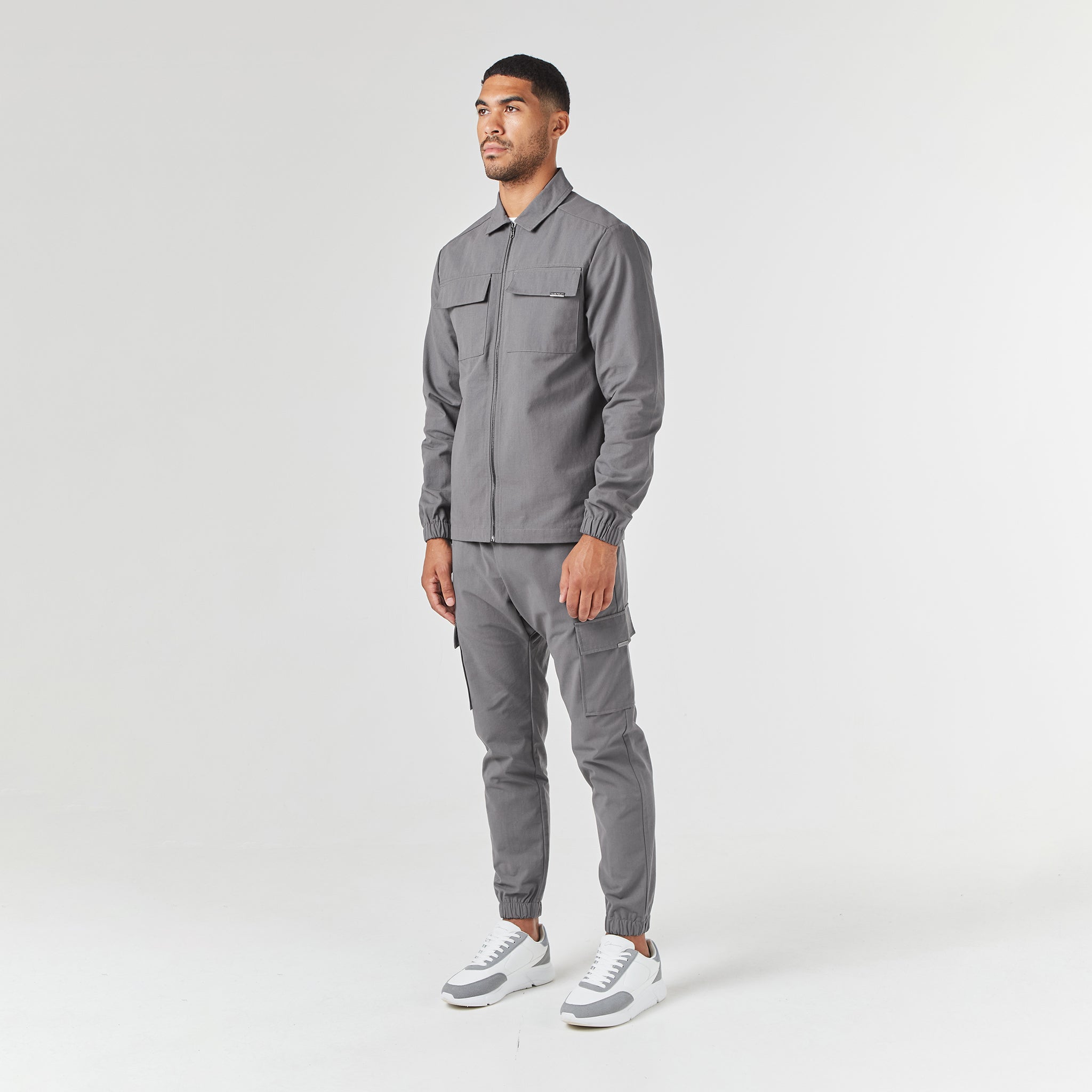 Smart Utility Overshirt for Men & Women - Lightweight Water-Resistant Travel Jacket with Multiple Pockets | Charcoal Grey | Perfect for Outdoor Adventures, Commuting & Casual Wear