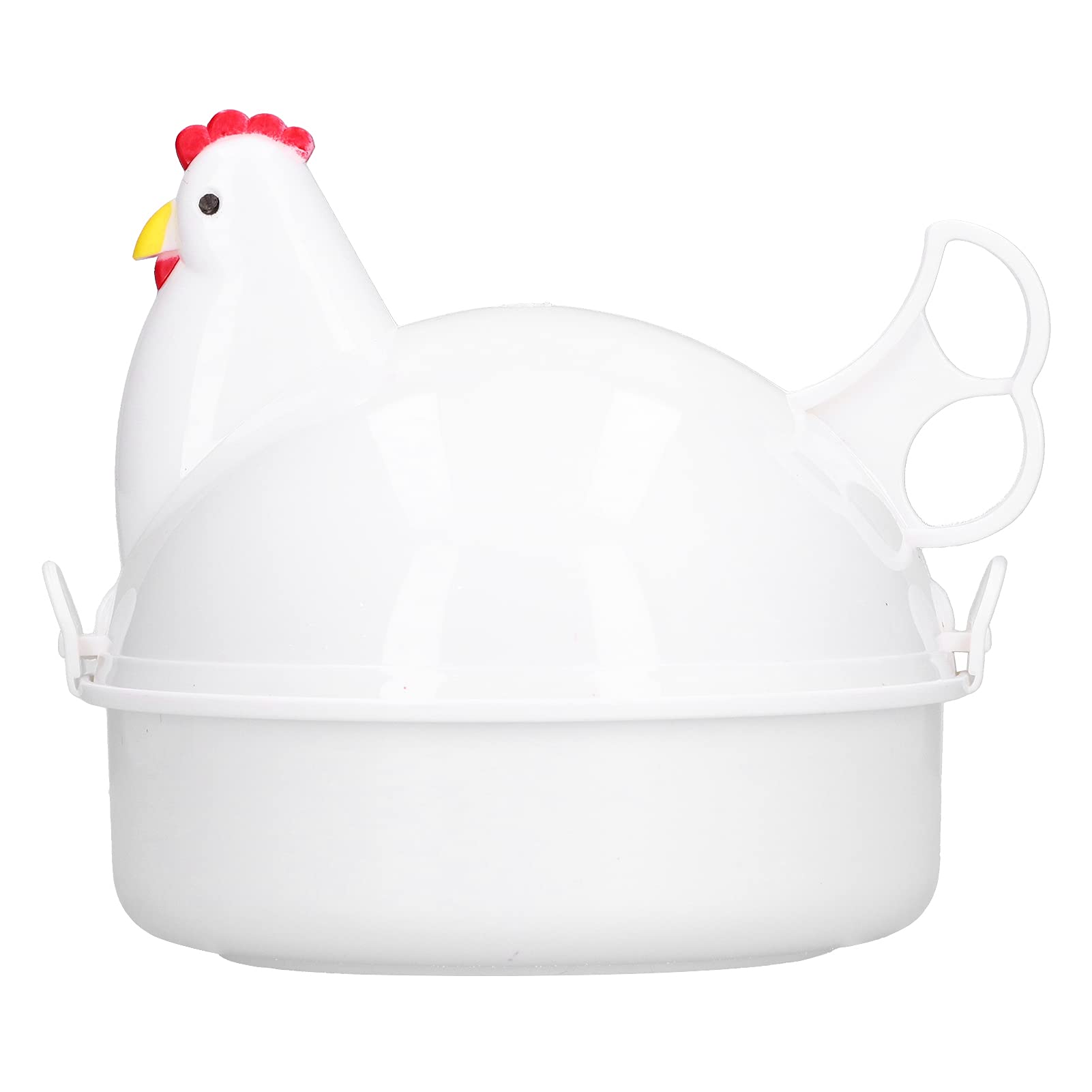 4 Egg Boiler Steamer - Chicken-Shaped Microwave Egg Cooker, Mini Egg Poacher for Perfect Hard/Soft Boiled Eggs - Ideal Kitchen Tool for Breakfast, Meal Prep & Camping Cooking Supplies