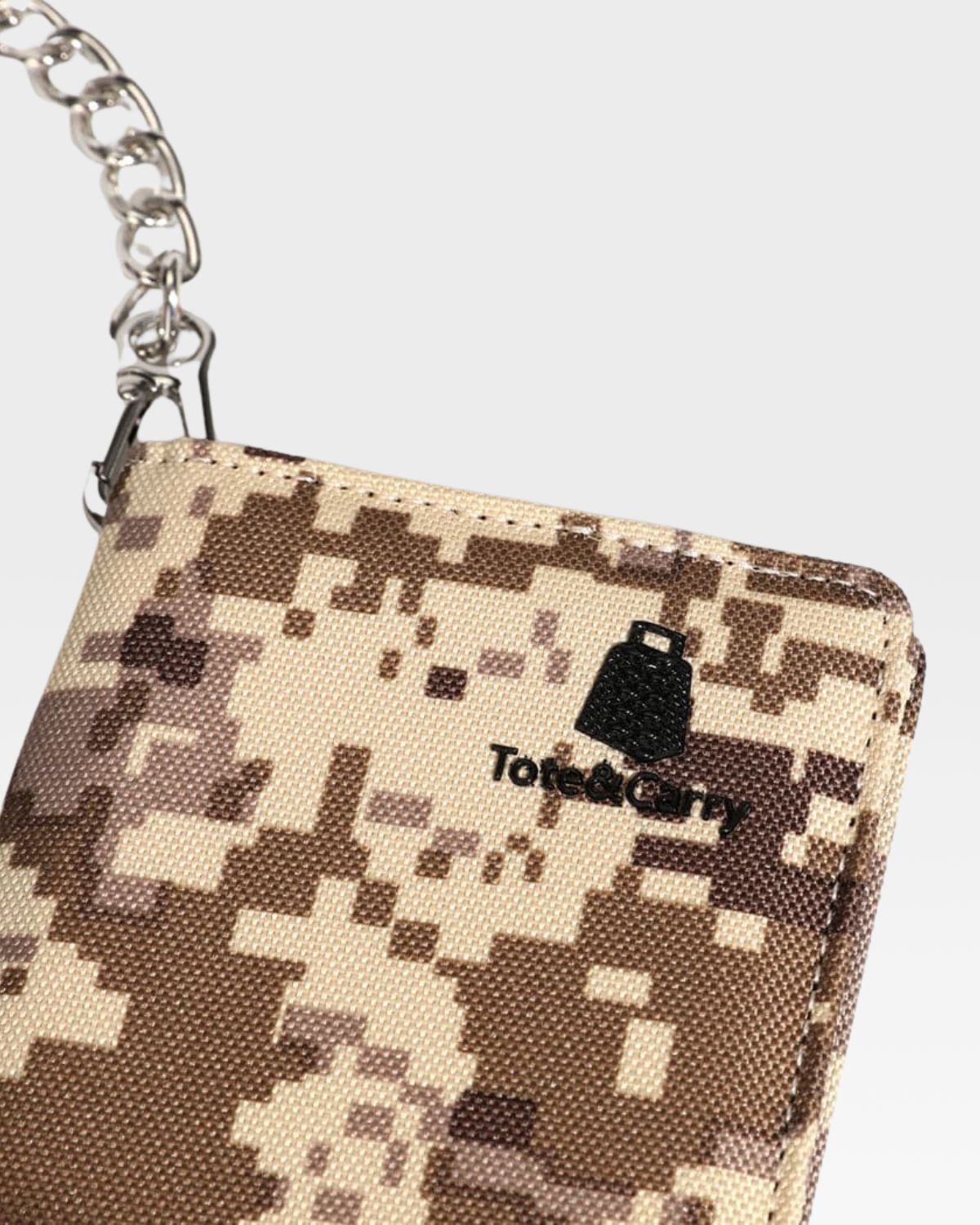 Tan Brown Digital Camouflage Biker Chain Wallet - Stylish & Durable Leather Wallet for Men - Perfect for Motorcycle Riders, Bikers & Outdoor Enthusiasts