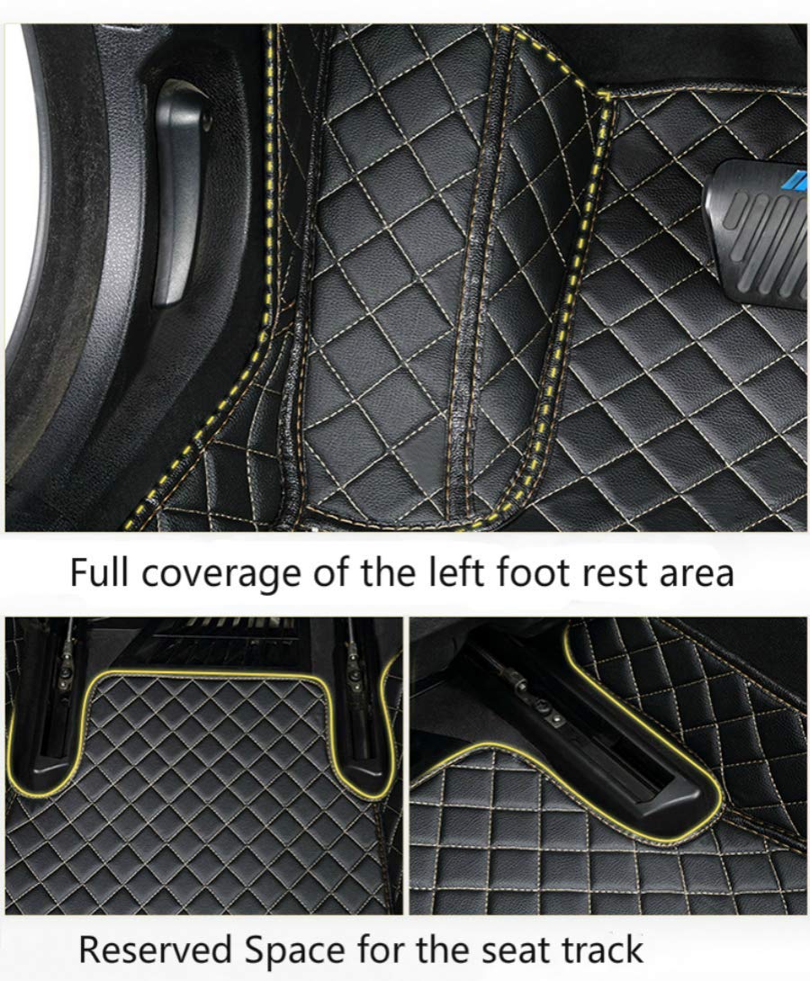 Custom All-Weather Car Floor Mats for Subaru BRZ 2012-2017 - Front & Rear Leather Carpet Liners (Black & Red) - Perfect for Daily Commuting & Road Trips