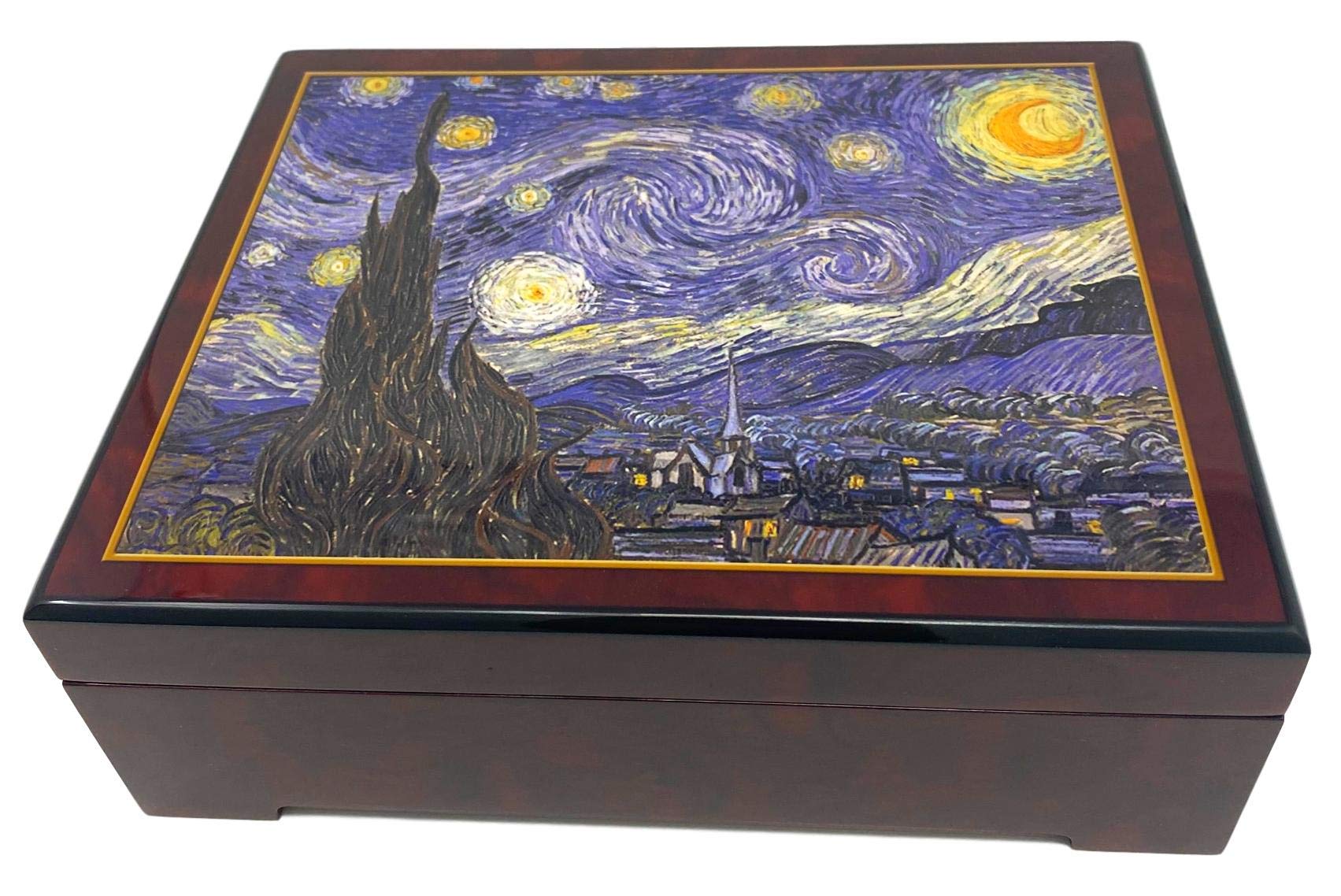Van Gogh Starry Night Music Box - Handcrafted Collectible Musical Jewelry Box with Classic Melody - Perfect Gift for Art Lovers, Home Decor & Special Occasions
