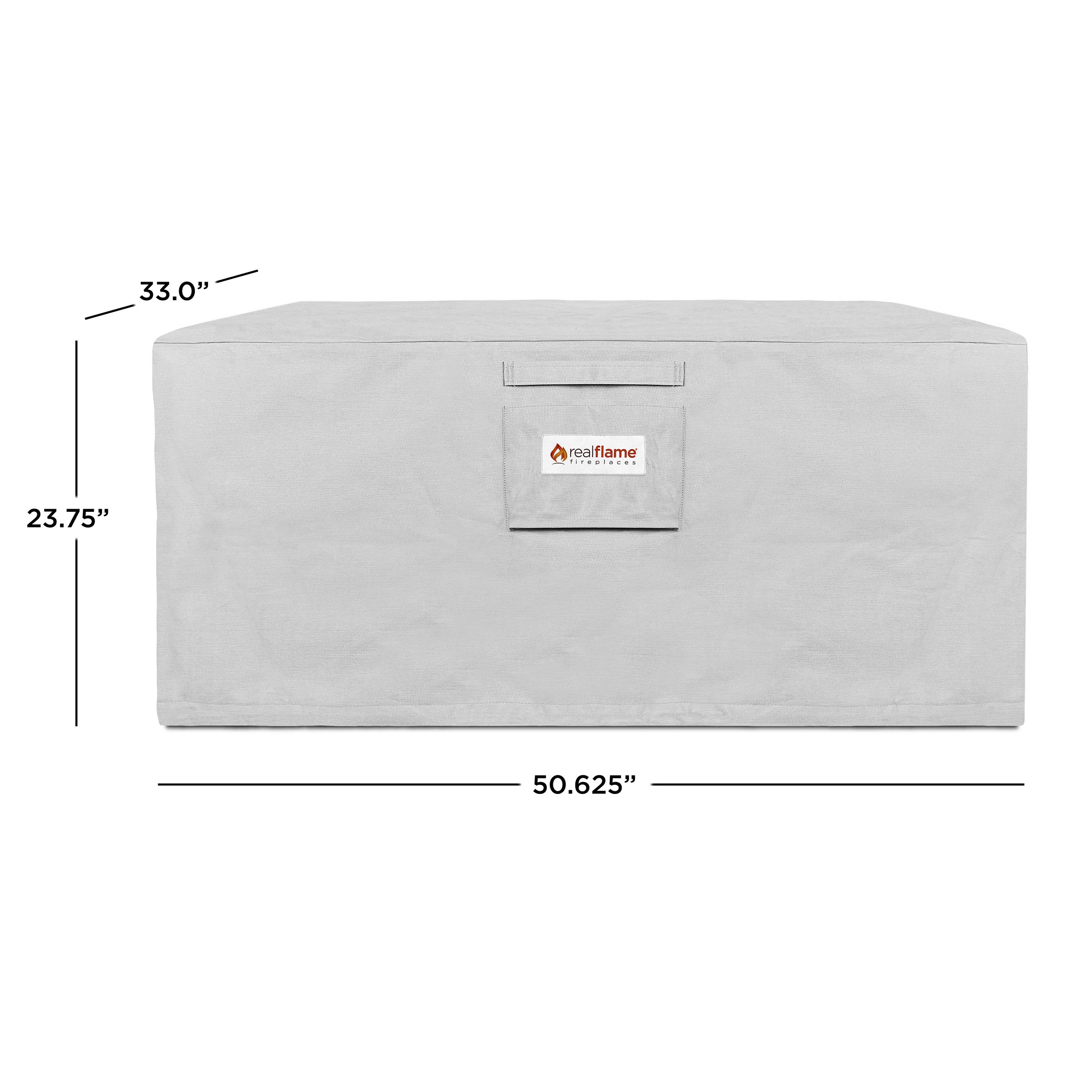 Real Flame Ventura Rectangle Fire Table Cover - Waterproof & UV Resistant Storage Cover for Fire Pits up to 59 Inches - Perfect for Outdoor Patio, Deck, and Backyard Protection