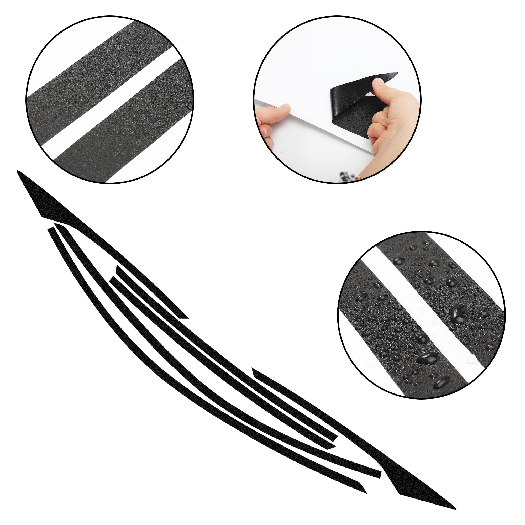 TOMALL Vinyl Car Window Edge Stickers for Honda Accord Sedan 2018-2022 | Auto Window Cover Strip Trim Accessories in Flash Black | Perfect for Car Customization & Protection