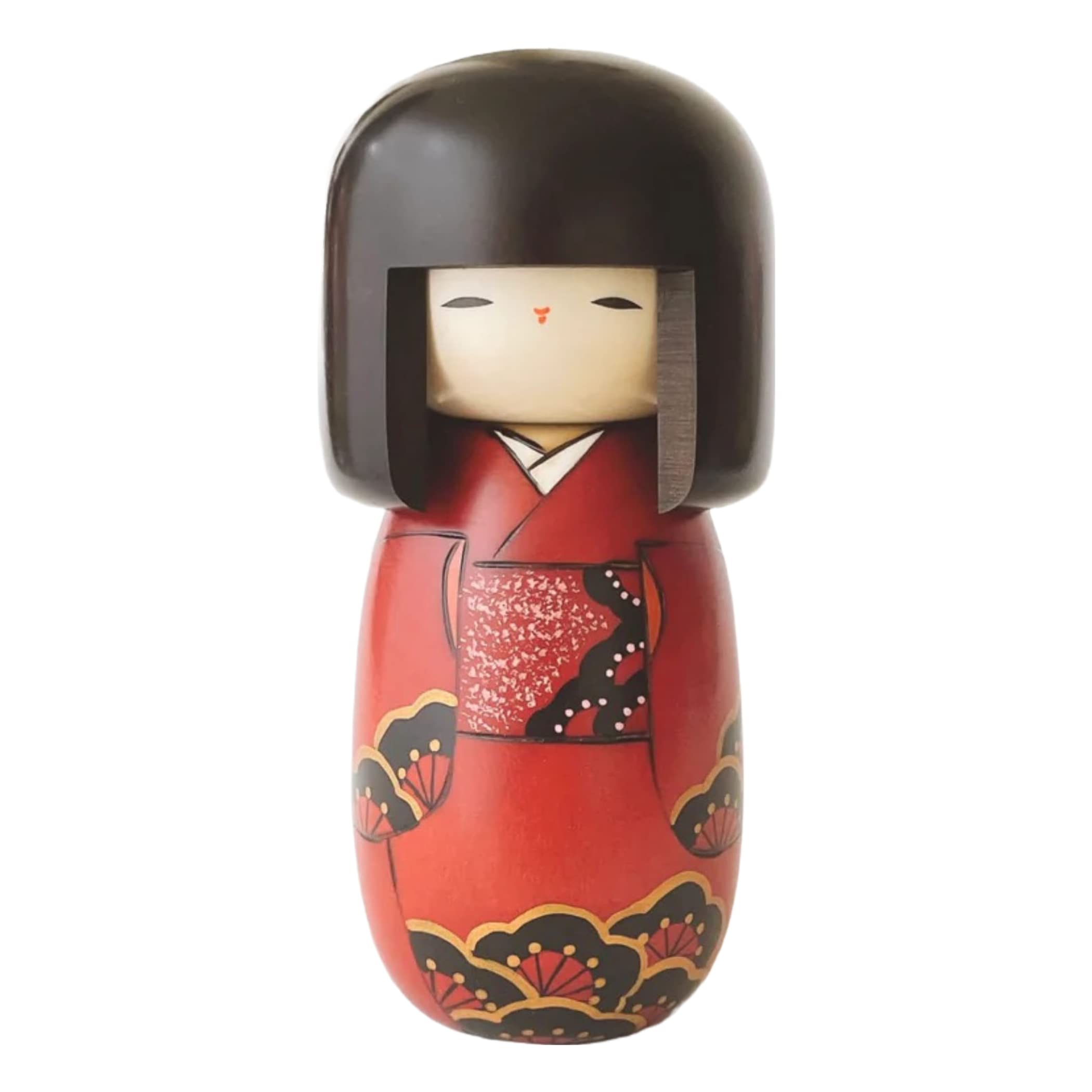 Usaburo Modern Japanese Kokeshi Doll (YOROKOBI - Joy) - Handmade in Japan, Traditional Collectible Figurine, Kimono Girl - Perfect for Home Decor, Gift Giving & Japanese Culture Enthusiasts