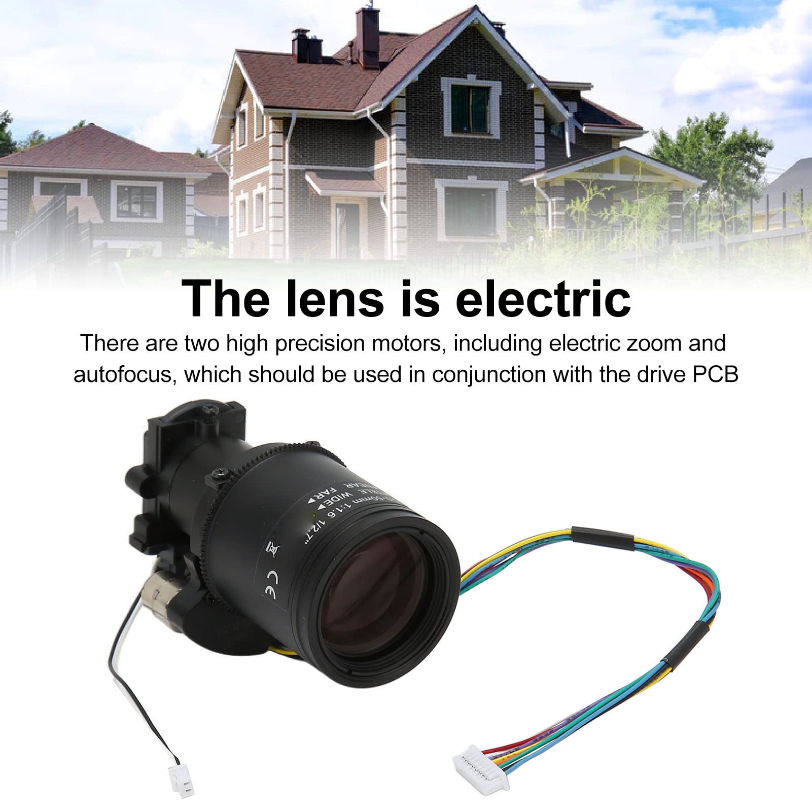 4MP Motorized Zoom Lens with Autofocus - HD IR Camera Lens for Action Cameras - Durable Aluminum Alloy Construction - Perfect for Outdoor Adventures, Sports & Surveillance
