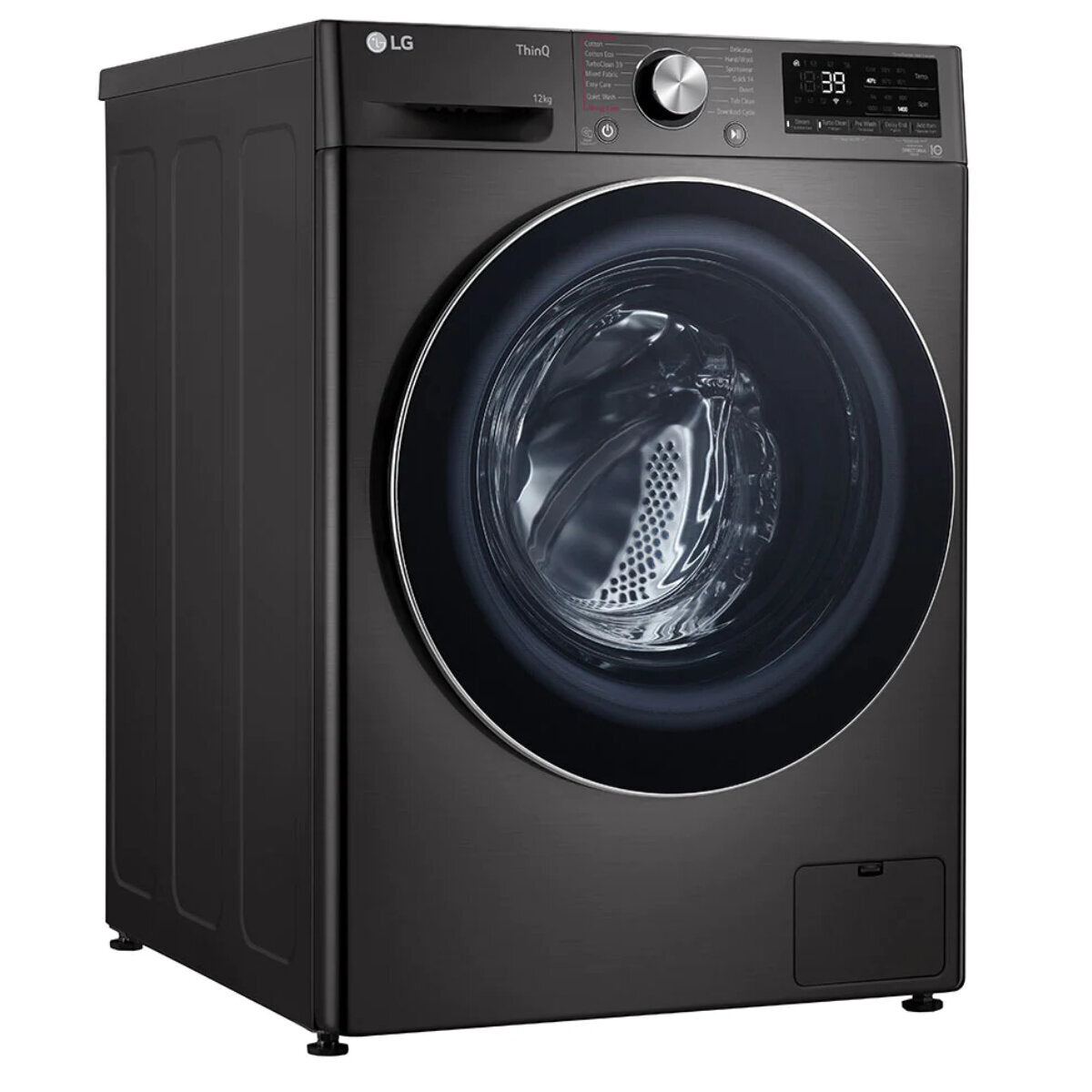 LG Series 9 12kg Front Load Washing Machine - Energy Efficient, Quiet Operation, Black (WV9 1412B) - Perfect for Large Families & Smart Home Laundry Rooms