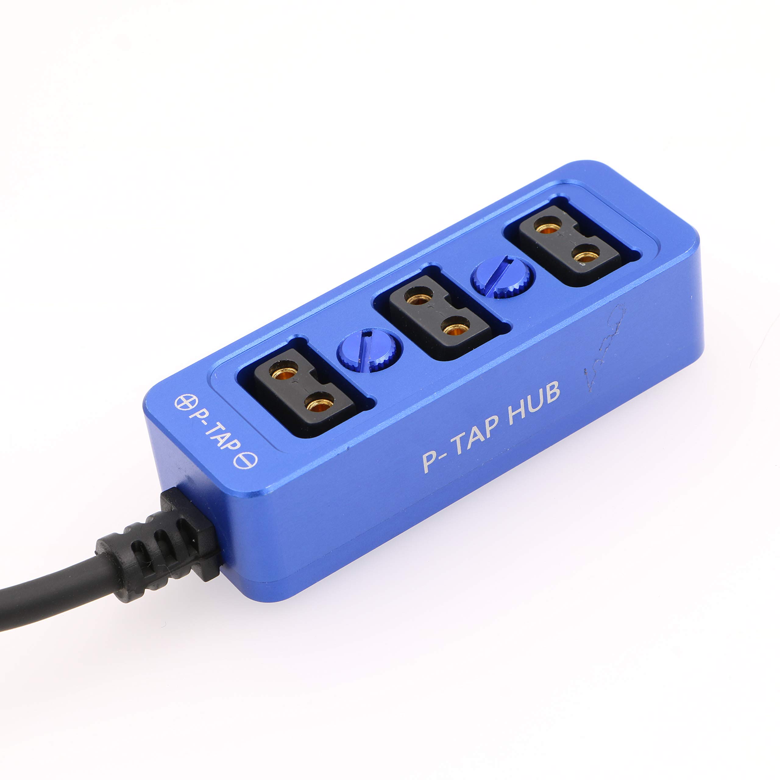 AConnect D-Tap Splitter Cable - D Tap to 3 Ports P-Tap Hub for ARRI, RED, Z CAM, TILTA, Steadicam - 21in/54cm Power Distribution for V-Mount Batteries - Perfect for Photography, Film Production & On-Set Power Solutions