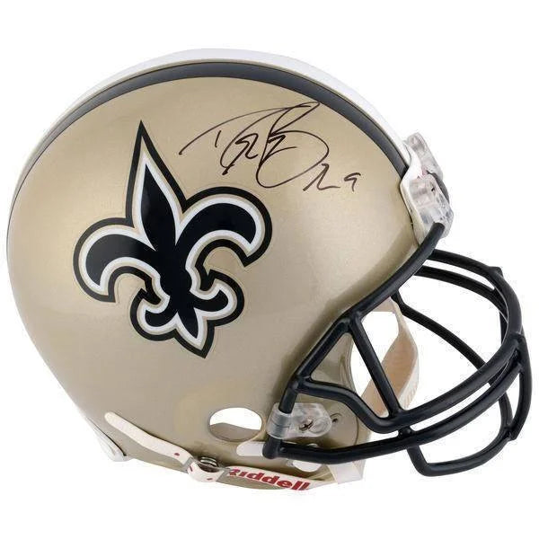 Drew Brees Signed New Orleans Saints Authentic Helmet with COA - Limited Edition NFL Collectible for Sports Fans & Memorabilia Enthusiasts - Perfect for Man Cave, Game Room Decor, and Saints Fan Gifts