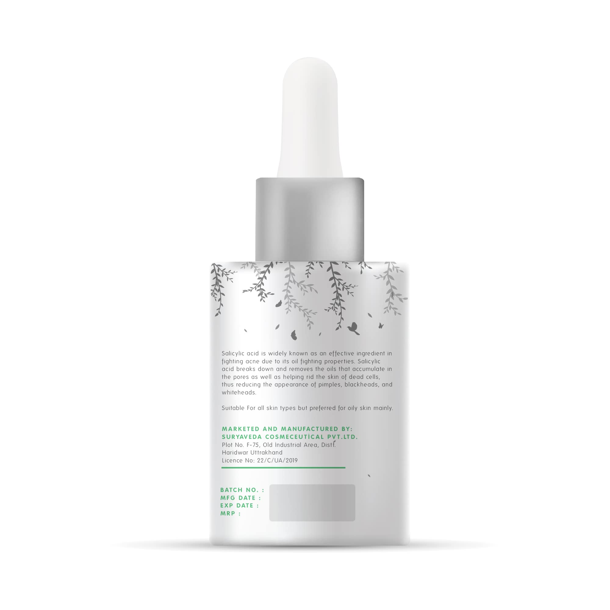 2% Salicylic Acid Acne Treatment Face Serum - Fights Active Acne, Reduces Blackheads & Unclogs Pores | Oil Control & Blemish-Free Skin | Even Skin Tone | 30ml | Perfect for Oily & Acne-Prone Skin Daily Care