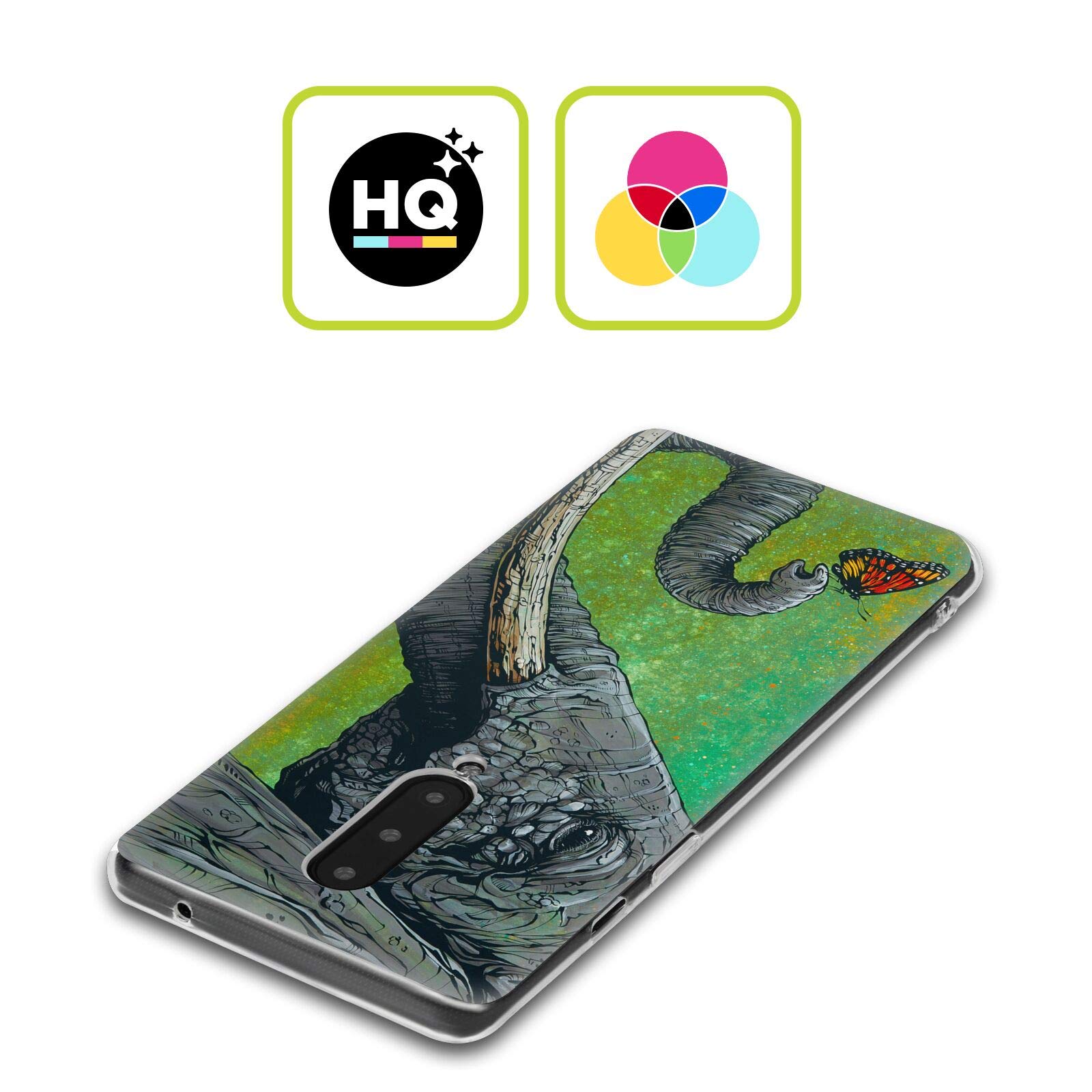 David Lozeau Elephant Gel Case for Google Pixel 6a - Colorful Grunge Design for Daily Protection