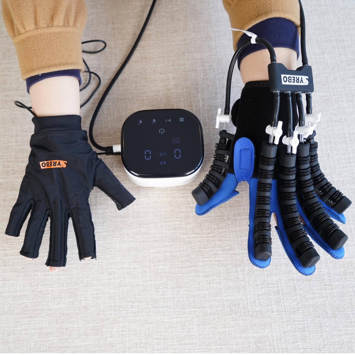 Upgraded Rehabilitation Robot Gloves for Stroke Recovery & Hand Dysfunction - Finger Exerciser & Physical Therapy Equipment for Home Use, Post-Surgery & Neurological Rehabilitation