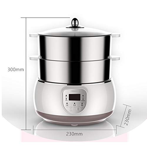 Mini Double-Layer Electric Steamer - Automatic Stainless Steel Food Warmer for Healthy Cooking | Perfect for Home, Office & Meal Prep