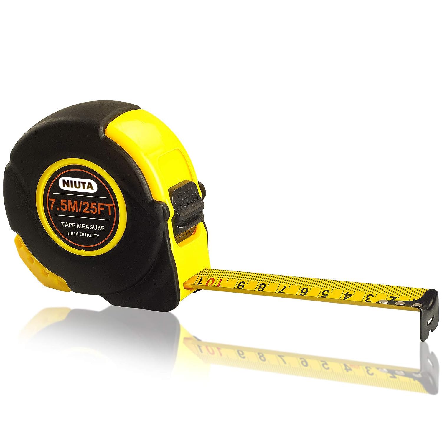 Professional Retractable Tape Measure 25FT/7.5M with Dual Inch & Metric Scale - Perfect for Construction, DIY Projects, Carpentry, and Home Improvement