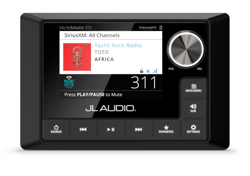 JL Audio MM105 MediaMaster Waterproof Marine Stereo with Color LCD Display - Perfect for Boats, Yachts & Outdoor Water Activities