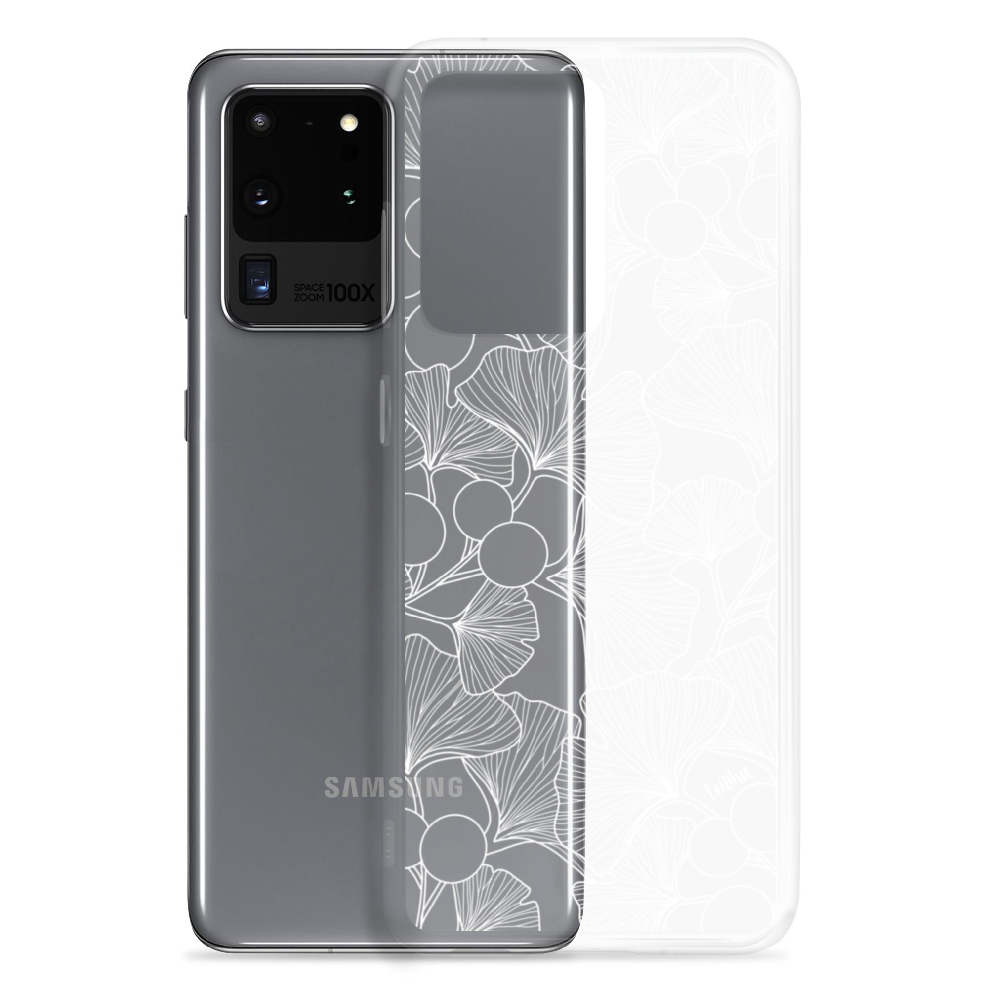 Premium Gingko Clear Case for Samsung Galaxy - Slim Protective Phone Cover for Everyday Use, Travel & Work