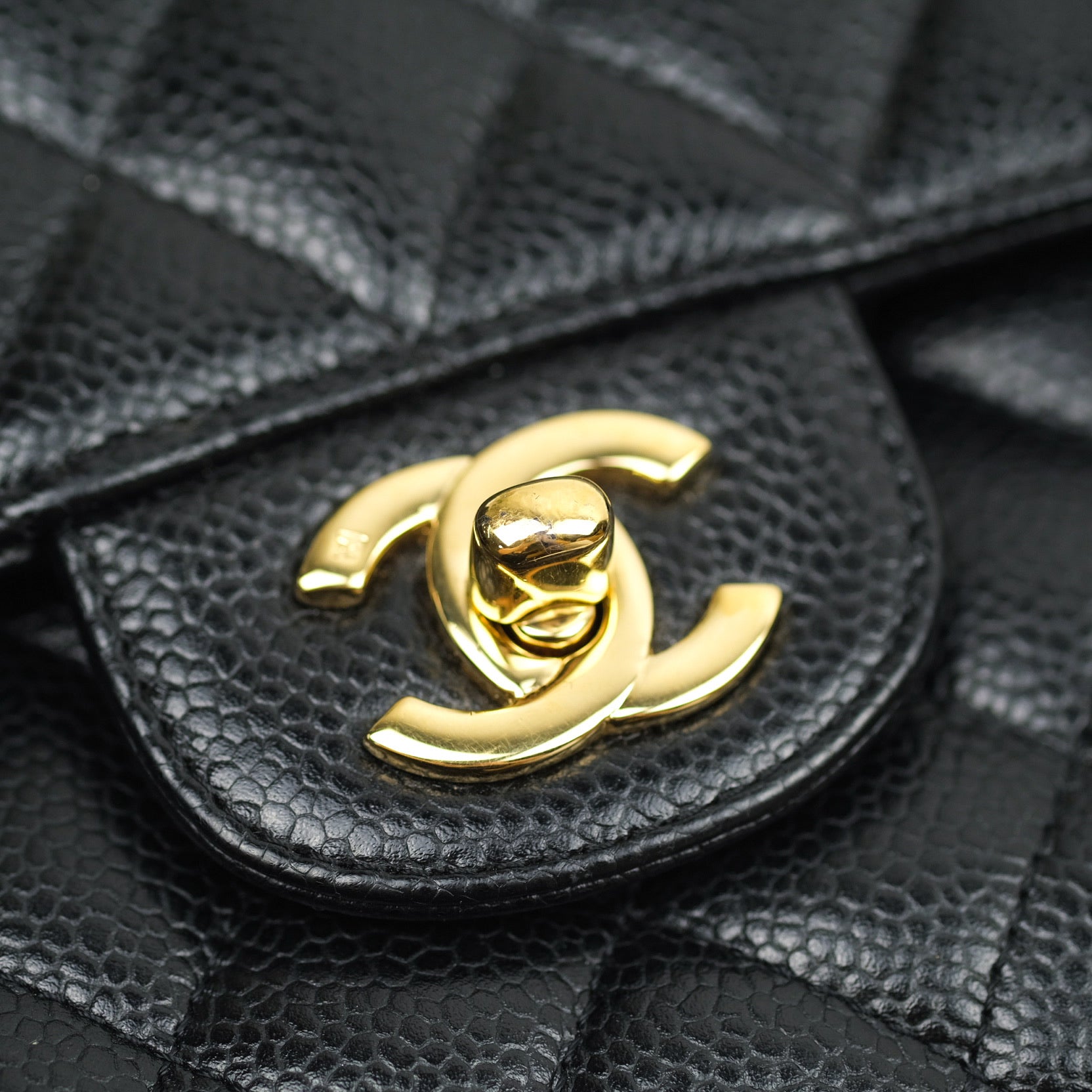 Chanel Classic M/L Medium Double Flap Bag in Black Caviar Leather with 24K Gold Hardware - Luxury Handbag for Women, Perfect for Work, Evening Events & Special Occasions