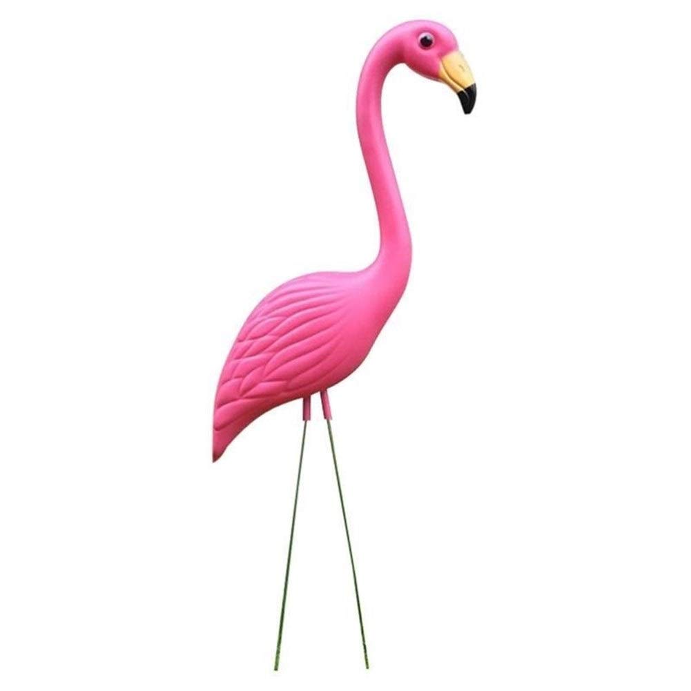 Pink Flamingo Garden Ornaments - Set of 4 Outdoor Lawn Decorations for Garden, Yard, Home, Party & Wedding | Durable Weather-Resistant Flamingo Statues for Tropical Theme Decor