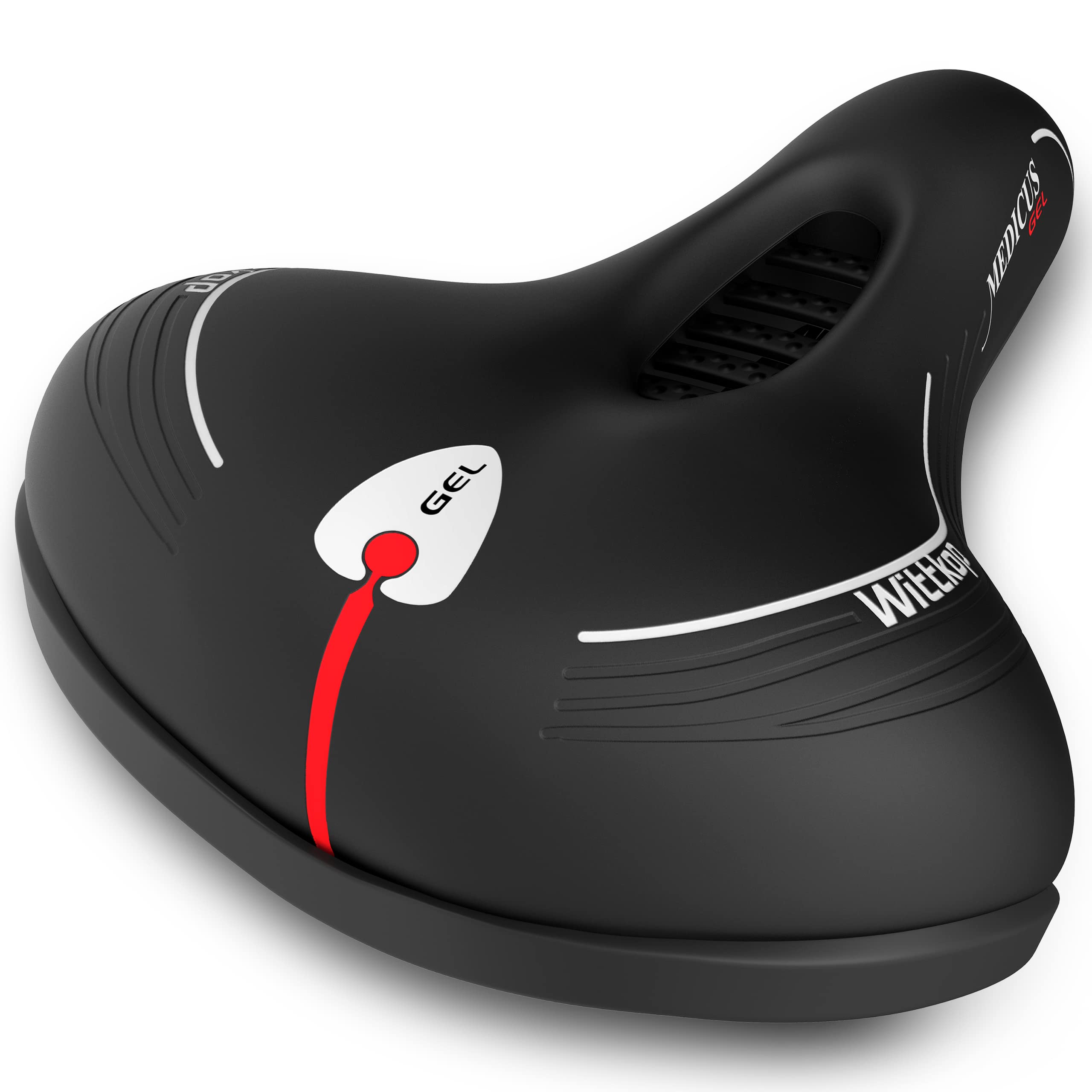 **Wittkop Oversized Comfort Bike Seat for Peloton Bike & Bike+ - Wide Replacement Saddle for Men & Women - Compatible with Spin, Road & Exercise Bikes - Perfect for Indoor Cycling, Gym Workouts & Long Rides**