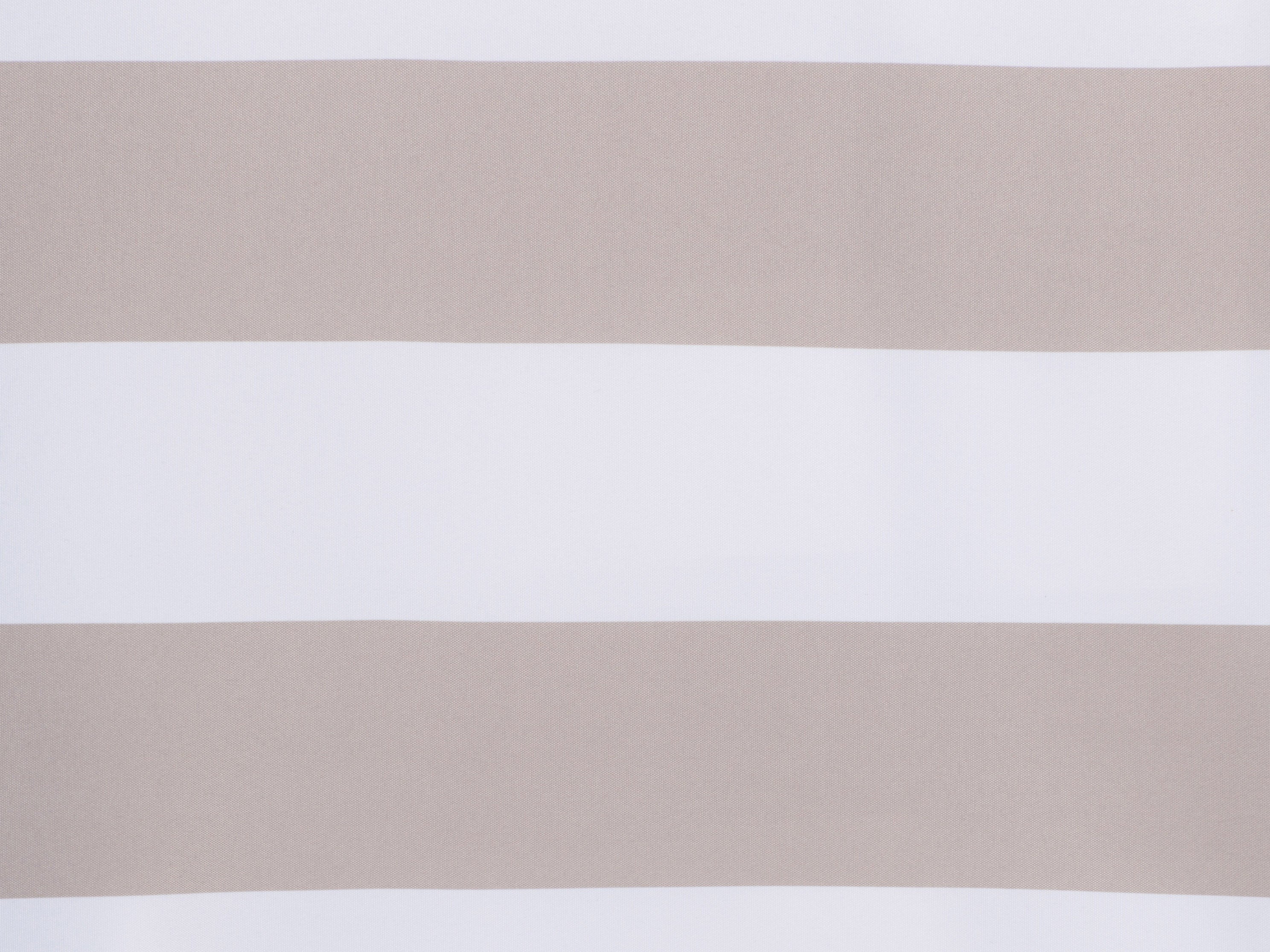 10ft Round Taupe and White Striped Patio Umbrella - Outdoor Sun Shade for Pool, Garden, Deck, and Backyard Relaxation