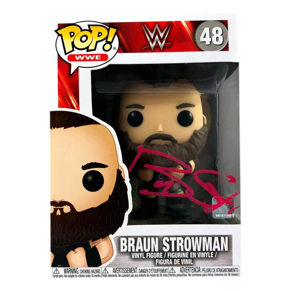 Braun Strowman Autographed Funko Pop #48 with JSA COA - WWE The Titan Adam Scherr Collectible Figure - Perfect for WWE Fans, Collectors & Home/Office Display